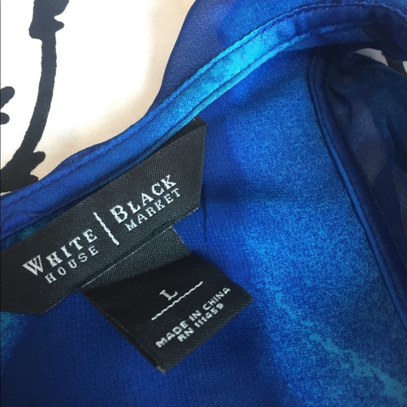 White House black market blue blouse - Picture 3 of 7